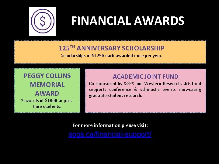 FINANCIAL AWARDS 125 TH ANNIVERSARY SCHOLARSHIP 4 Scholarships of $1250 each awarded once per FINANCIAL AWARDS 125 TH ANNIVERSARY SCHOLARSHIP 4 Scholarships of $1250 each awarded once per