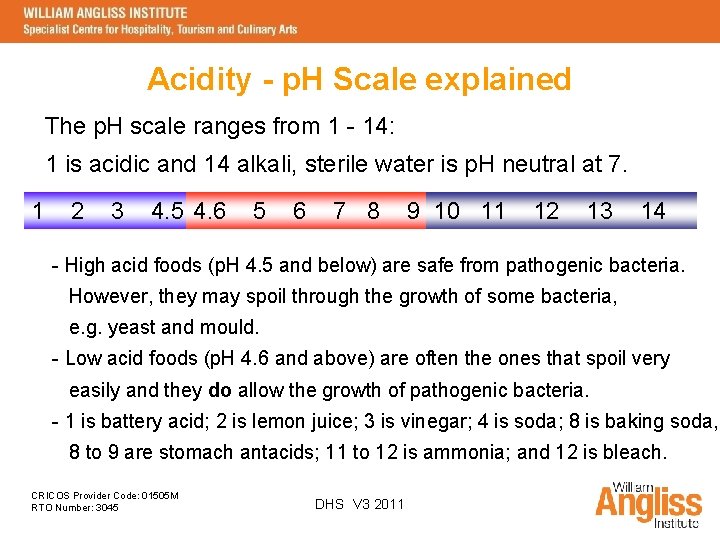 Acidity - p. H Scale explained The p. H scale ranges from 1 -