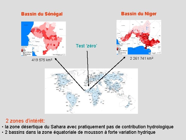 Bassin du Niger Bassin du Sénégal Test ‘zéro’ 419 575 km 2 2 261