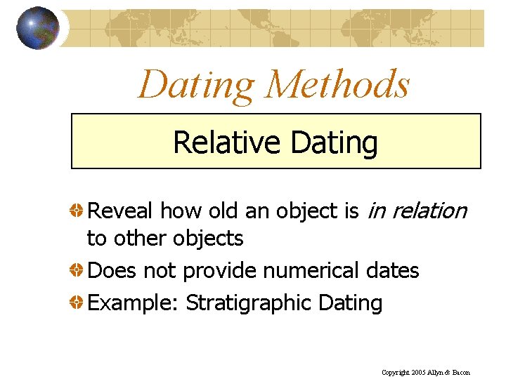 Relative dating in anthropology