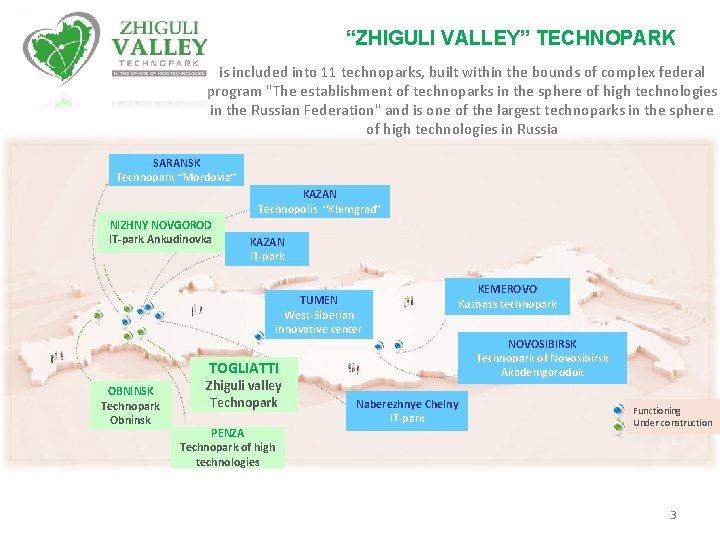 “ZHIGULI VALLEY” TECHNOPARK is included into 11 technoparks, built within the bounds of complex