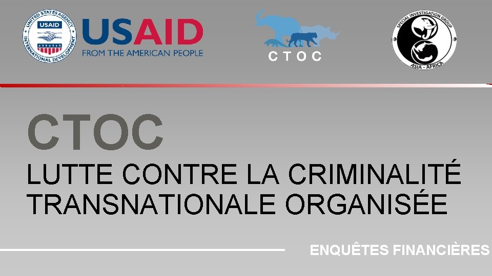 CTOC LUTTE CONTRE LA CRIMINALITÉ TRANSNATIONALE ORGANISÉE ENQUÊTES FINANCIÈRES 