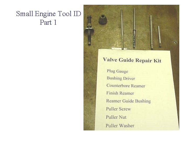 Small Engine Tool ID Part 1 