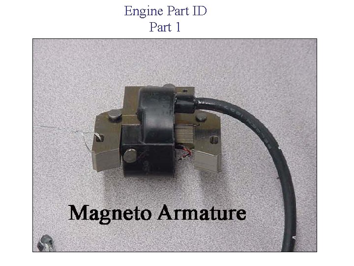 Engine Part ID Part 1 