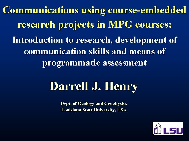 Communications using course-embedded research projects in MPG courses: Introduction to research, development of communication