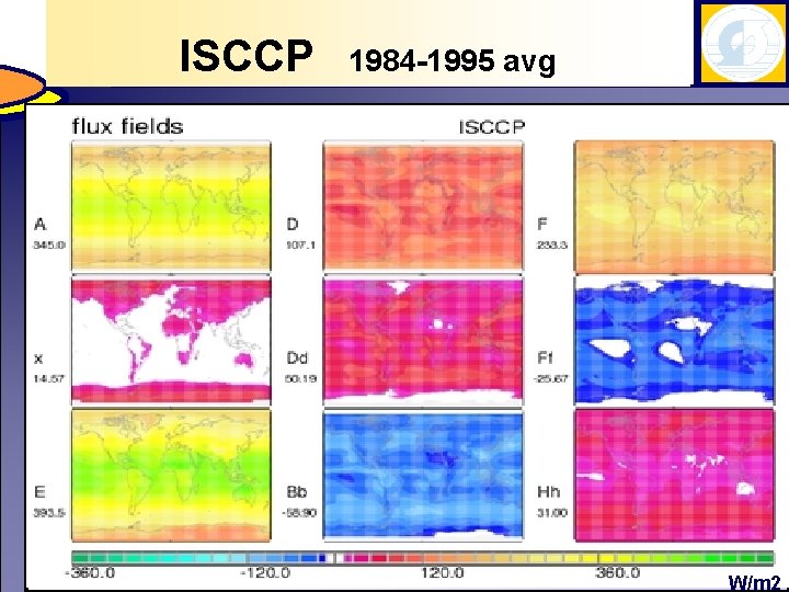 ISCCP 1984 -1995 avg W/m 2 