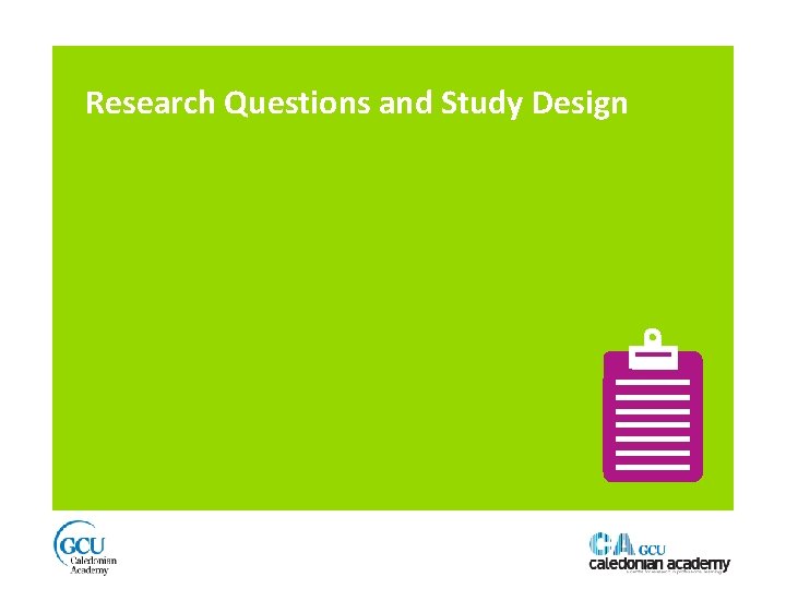 Research Questions and Study Design 