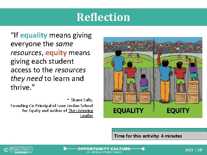 Reflection “If equality means giving everyone the same resources, equity means giving each student Reflection “If equality means giving everyone the same resources, equity means giving each student
