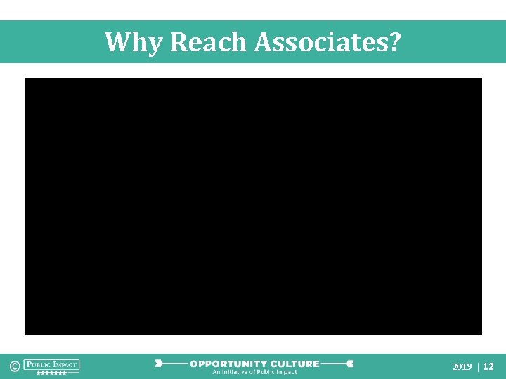Why Reach Associates? 2019 | 12 Why Reach Associates? 2019 | 12