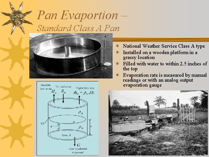 Pan Evaportion – Standard Class A Pan ¬ National Weather Service Class A type