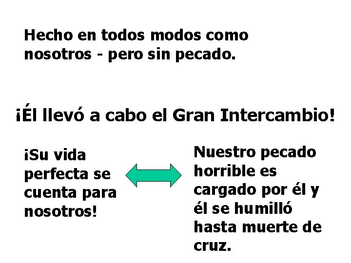 Hecho en todos modos como nosotros - pero sin pecado. ¡Él llevó a cabo