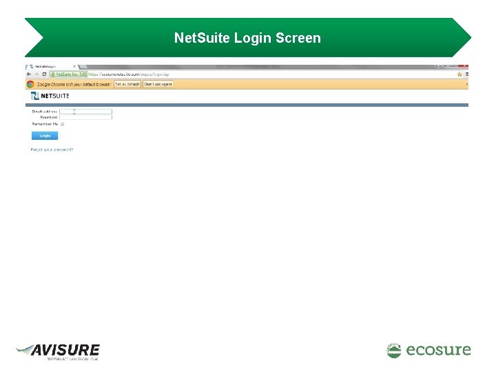 Net. Suite Login Screen 