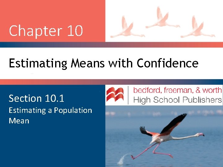 Chapter 10 Estimating Means with Confidence Section 10. 1 Estimating a Population Mean 