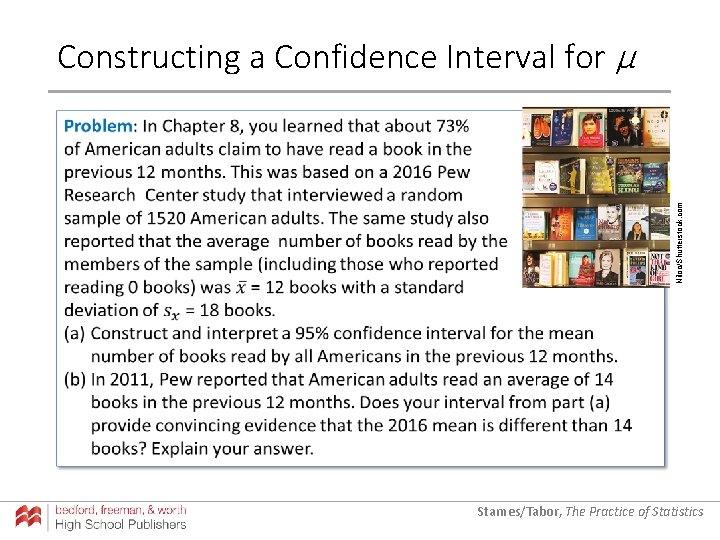 Constructing a Confidence Interval for µ Niloo/Shutterstock. com Starnes/Tabor, The Practice of Statistics 