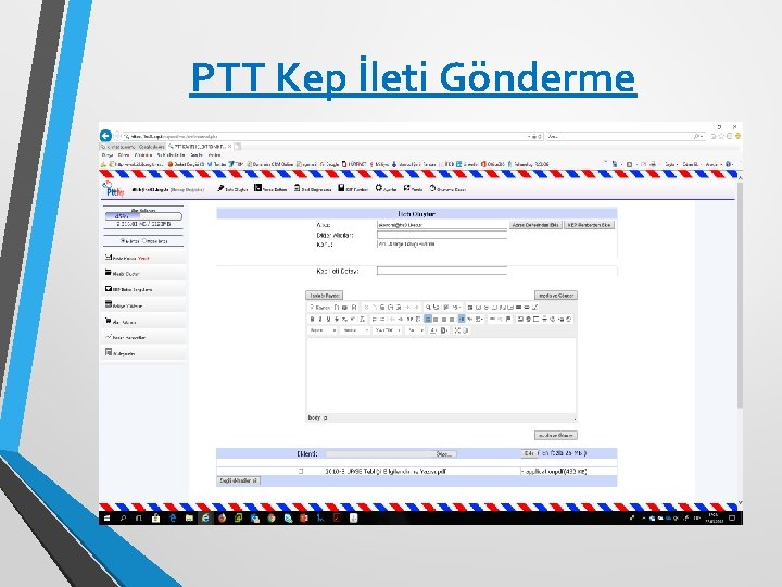 PTT Kep İleti Gönderme 