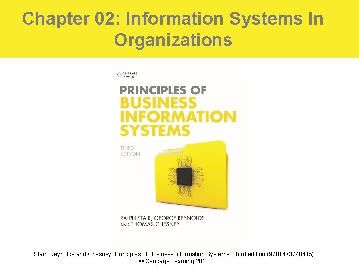 Chapter 02: Information Systems In Organizations Stair, Reynolds and Chesney: Principles of Business Information