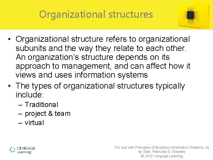 Organizational structures • Organizational structure refers to organizational subunits and the way they relate