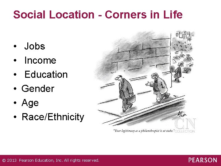 Social Location - Corners in Life • • • Jobs Income Education Gender Age Social Location - Corners in Life • • • Jobs Income Education Gender Age