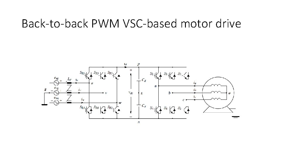 Back-to-back PWM VSC-based motor drive Back-to-back PWM VSC-based motor drive
