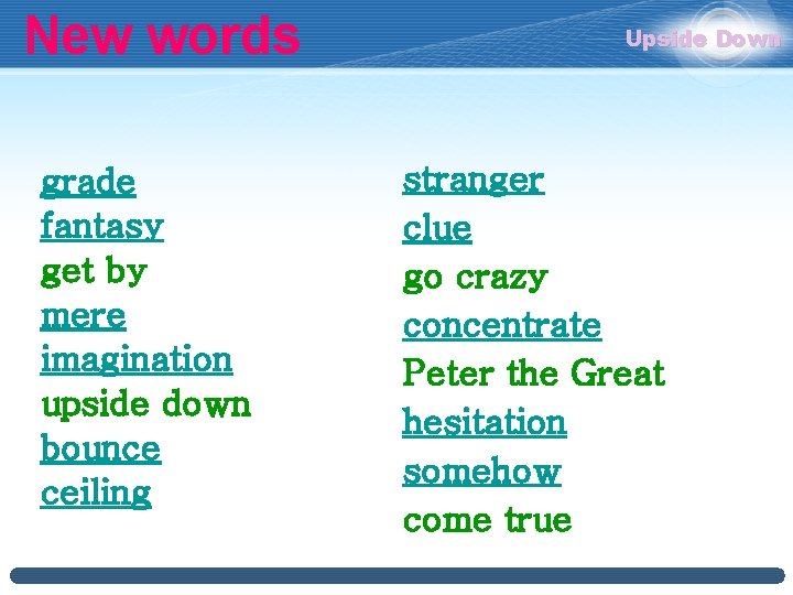 New words grade fantasy get by mere imagination upside down bounce ceiling Upside Down New words grade fantasy get by mere imagination upside down bounce ceiling Upside Down
