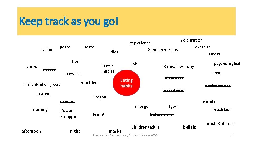 Keep track as you go! Italian carbs pasta taste food access job celebration exercise Keep track as you go! Italian carbs pasta taste food access job celebration exercise