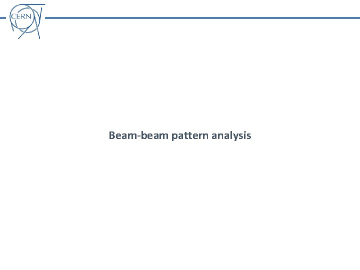 Beam-beam pattern analysis 
