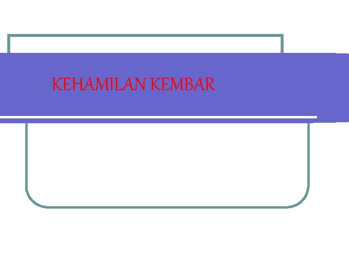 KEHAMILAN KEMBAR 