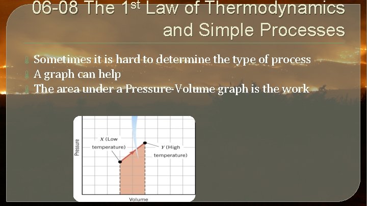 06 -08 The 1 st Law of Thermodynamics and Simple Processes Sometimes it is