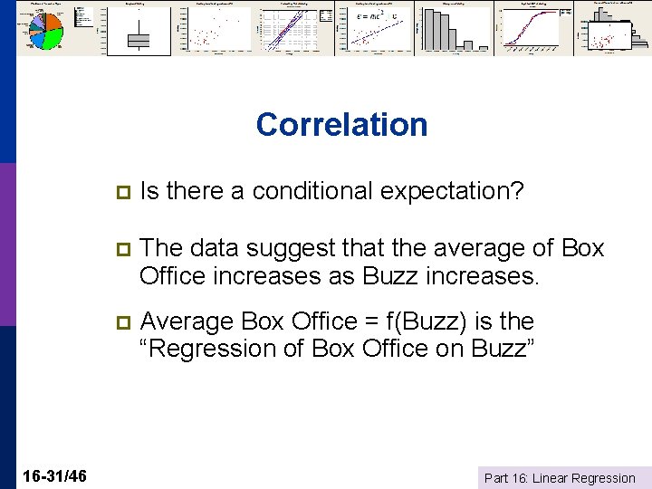 Correlation 16 -31/46 p Is there a conditional expectation? p The data suggest that