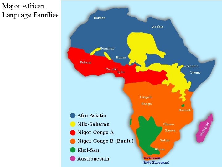 Major African Language Families 