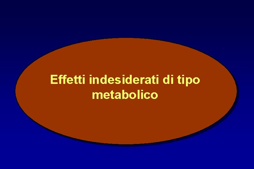 Effetti indesiderati di tipo metabolico 