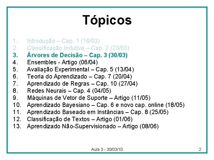 Tópicos 1. 2. 3. 4. 5. 6. 7. 8. 9. 10. 11. 12. 13.