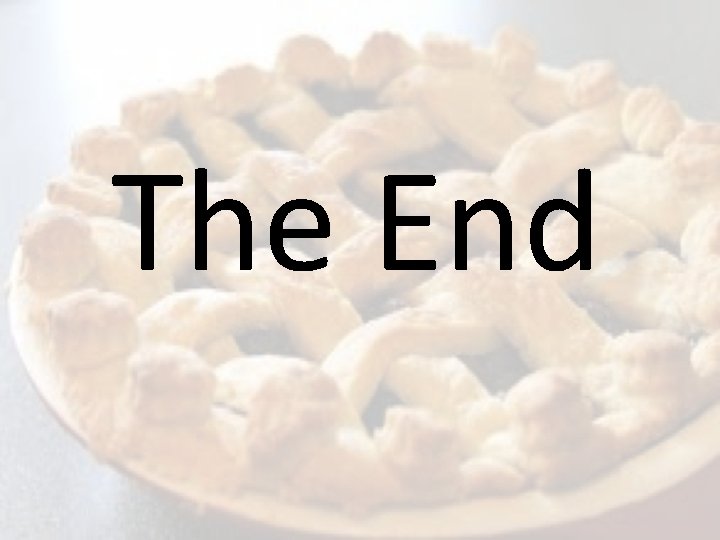 The End 