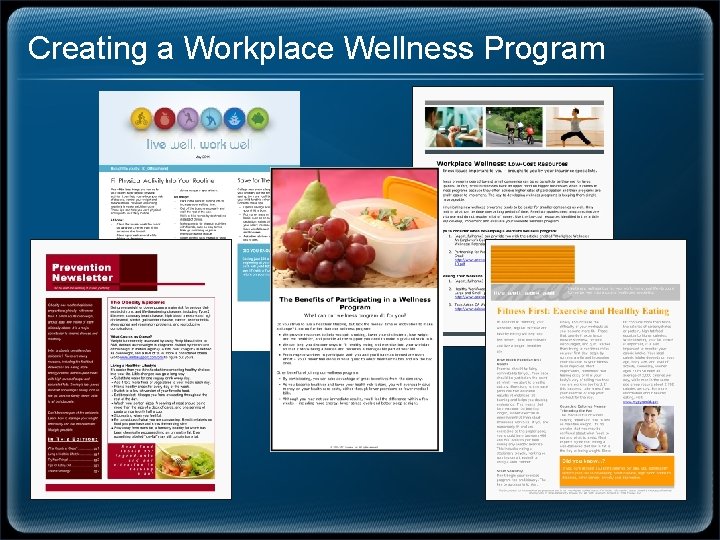 Creating a Workplace Wellness Program 