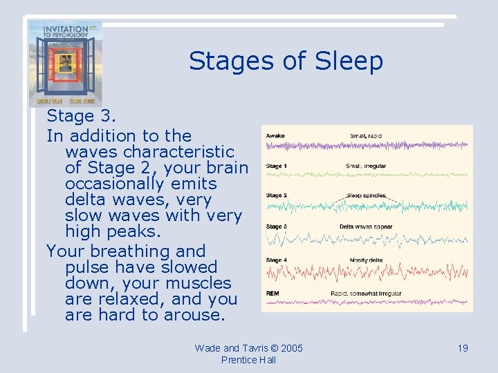 Stages of Sleep Stage 3. In addition to the waves characteristic of Stage 2,
