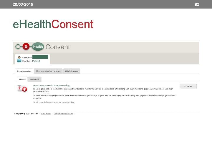 20/03/2015 e. Health. Consent 62 