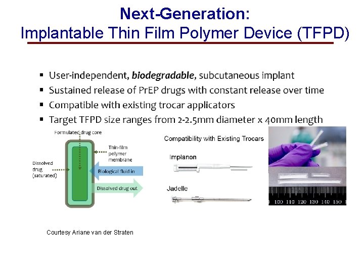 Next-Generation: Implantable Thin Film Polymer Device (TFPD) Courtesy Ariane van der Straten 