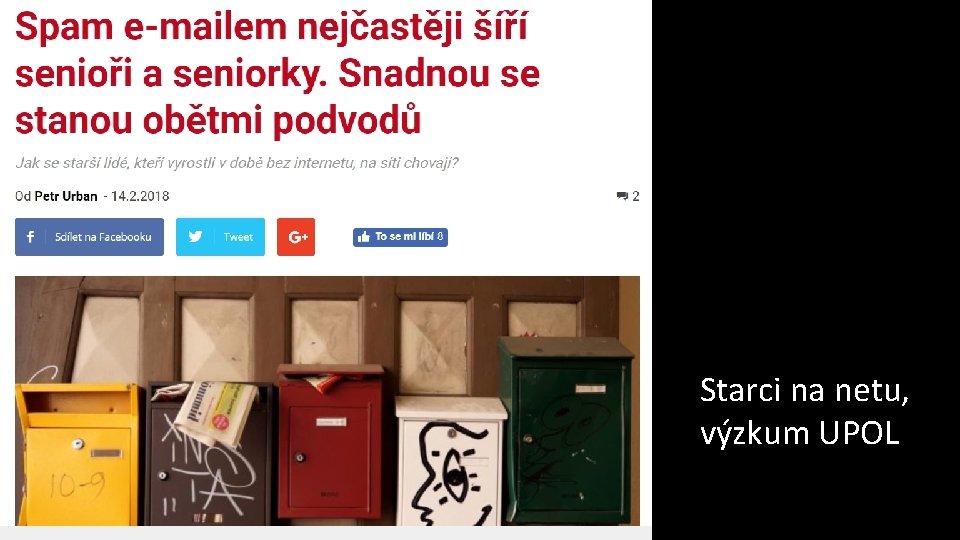 Starci na netu, výzkum UPOL 