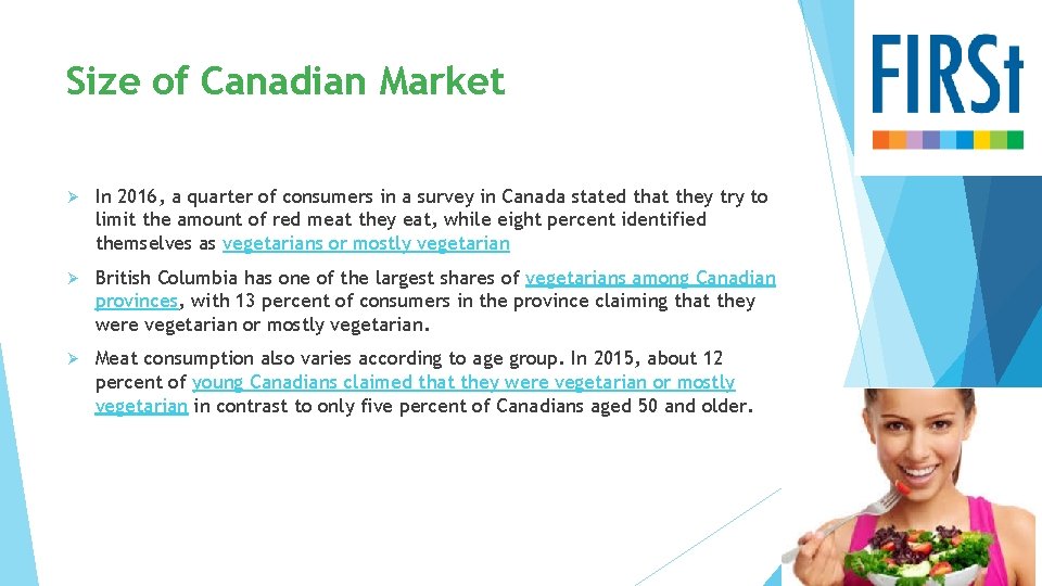 Size of Canadian Market Ø In 2016, a quarter of consumers in a survey