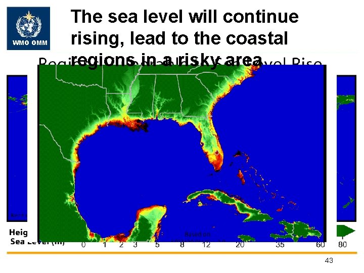WMO OMM The sea level will continue rising, lead to the coastal regions in