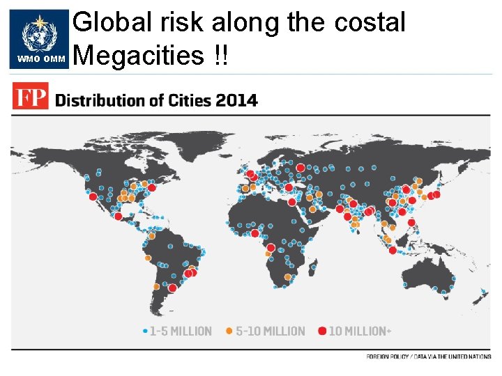 WMO OMM Global risk along the costal Megacities !! 49 