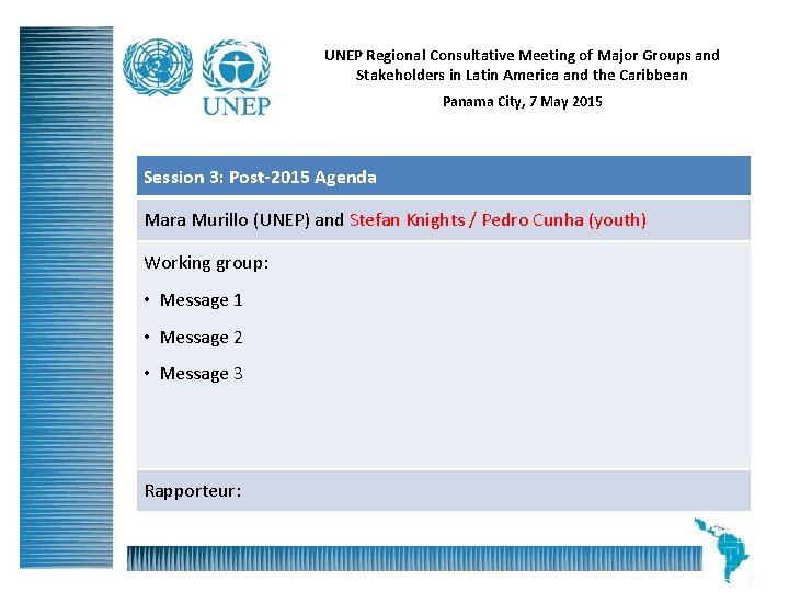 UNEP Regional Consultative Meeting of Major Groups and Stakeholders in Latin America and the