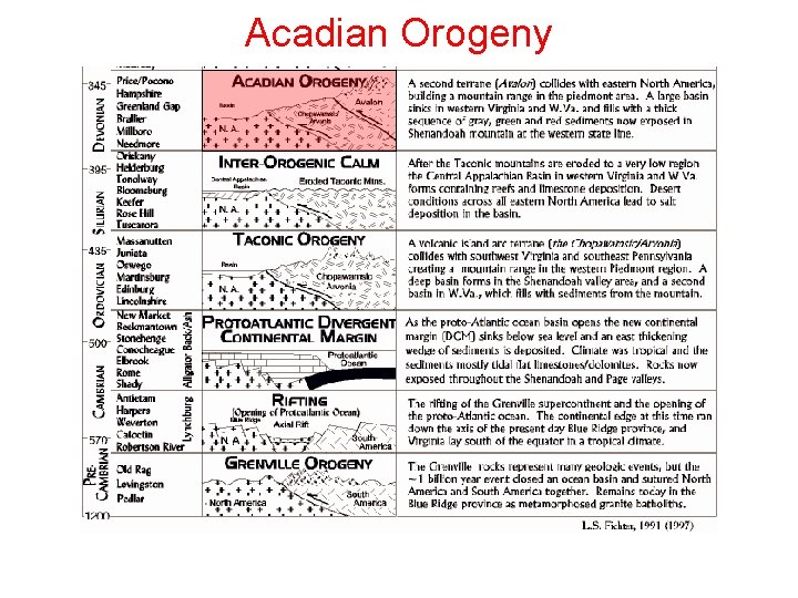 Acadian Orogeny Acadian Orogeny