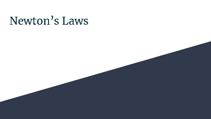 Newton’s Laws 