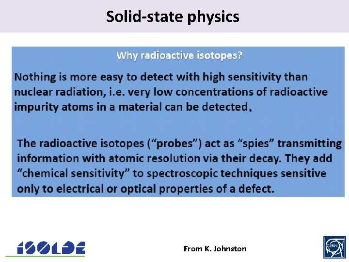 Solid-state. physics From K. Johnston 