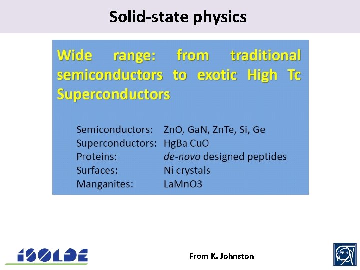 Solid-state. physics From K. Johnston 
