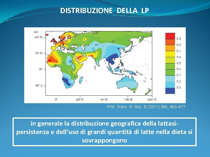 DISTRIBUZIONE DELLA LP Phil. Trans. R. Soc. B (2011) 366, 863– 877 in generale DISTRIBUZIONE DELLA LP Phil. Trans. R. Soc. B (2011) 366, 863– 877 in generale