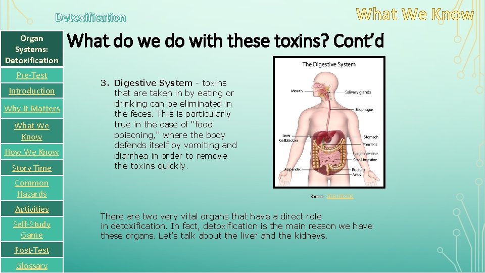Detoxification Organ Systems: Detoxification Pre-Test Introduction Why It Matters What We Know How We