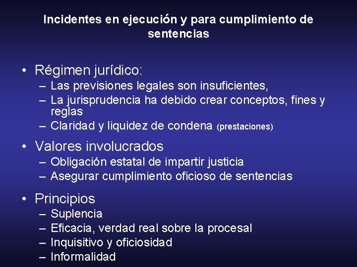 Incidentes en el Juicio de Amparo Cumplimiento sentencia