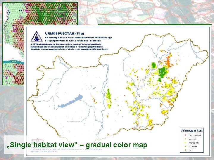 Habitat Maps „Single habitat view” – gradual color map 